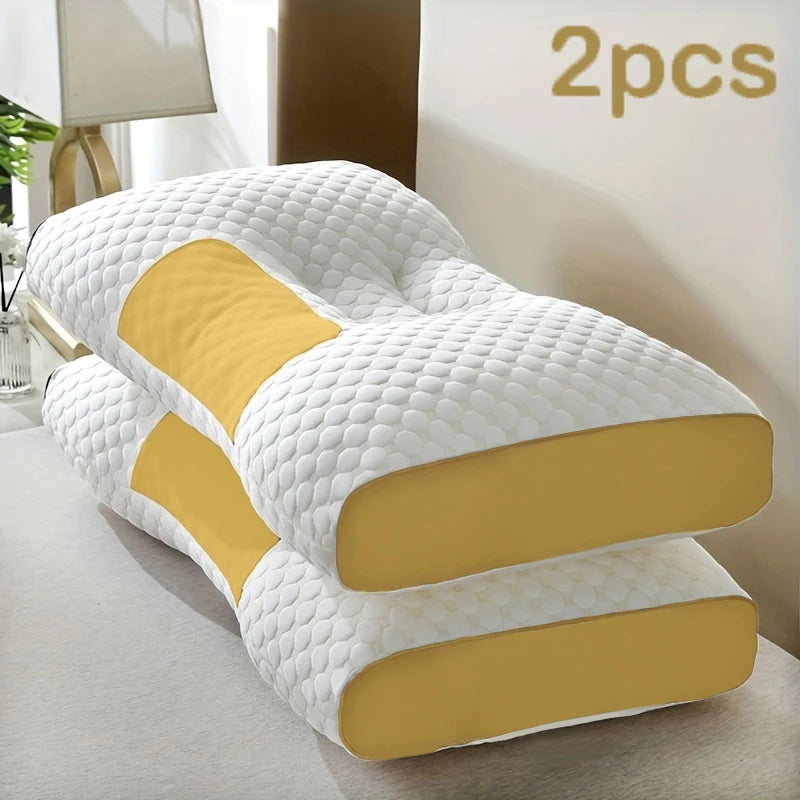 2pcs - ADJUSTABLE SUPPORT ERGONOMIC ORTHOPEDIC MASSAGE NECK PILLOWS