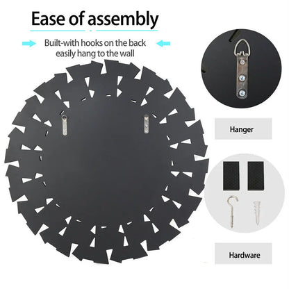79cm/31.1in - LARGE ACCENT ROUND WALL MOUNTED MIRROR