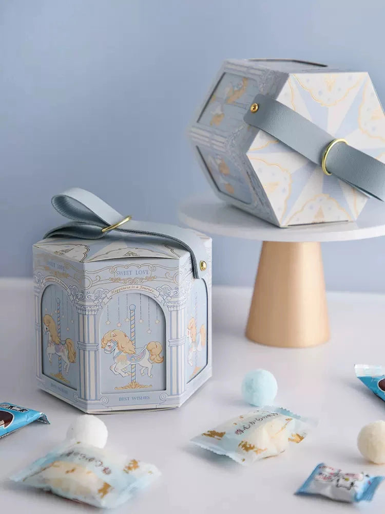 GIFT DISTRIBUTION BOX, CAROUSEL HORSES CANDY BO