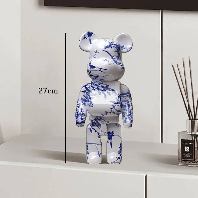 27cm - Graffiti Bear Resin Statue/Ornaments, Bear Decor