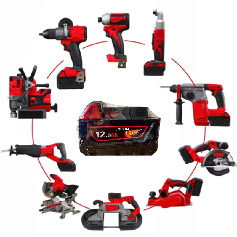 18V, 12.0Ah -M18-HB3 Replacement Battery High Energy for  Original Milwaukee M12-18FC Charger 48-11-1815