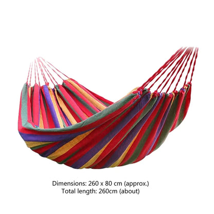 1-2 Person Fabric Hammock with Straps 264lbs Capacity