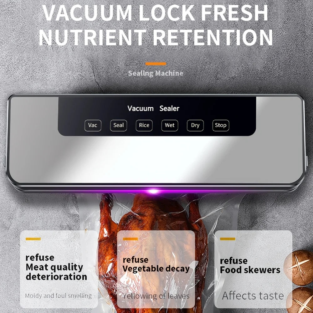 6-In-1 Sealing, 6Kpa - Food Vacuum Sealer Machine W/20 Free Bags