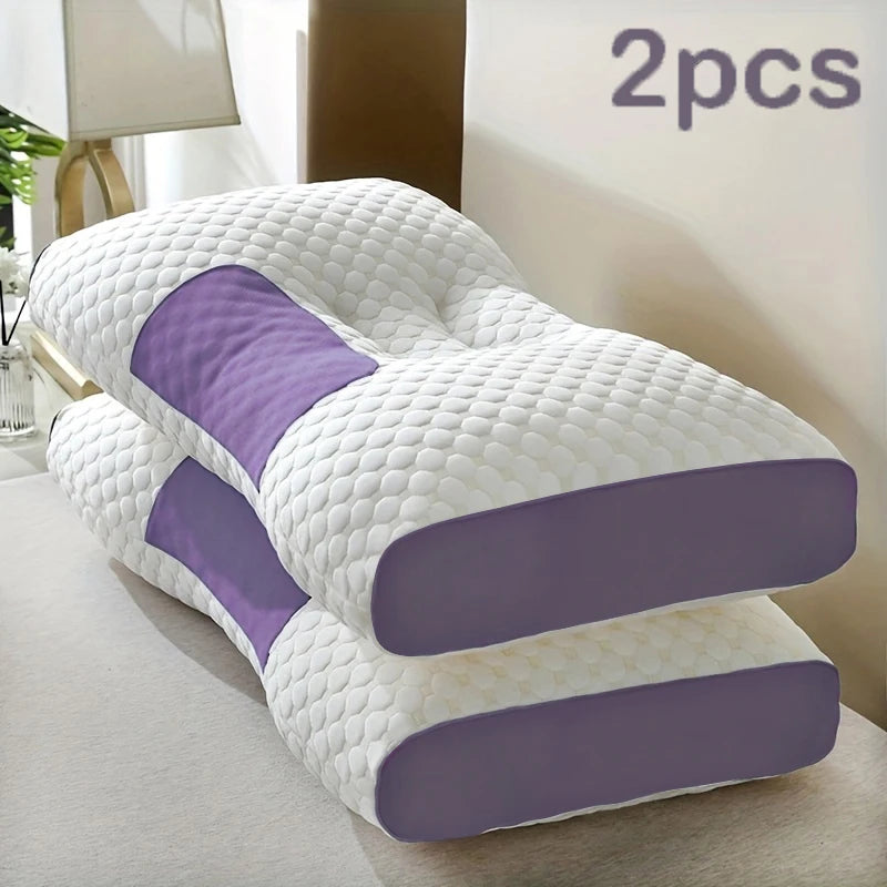 2pcs - ADJUSTABLE SUPPORT ERGONOMIC ORTHOPEDIC MASSAGE NECK PILLOWS