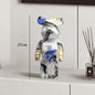 27cm - PAINTED GRAFFITI BEAR RESIN DESKTOP STATUE/ORNAMENTS