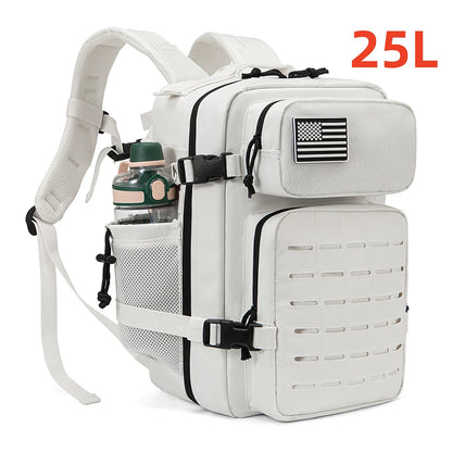25L - TACTICAL OUTDOOR HIKING BACKPACK W/DUAL BOTTLE HOLDER