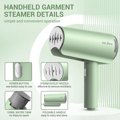110V/220V - 1000W PORTABLE ELECTRIC HANDHELD GARMENT STEAMER IRON