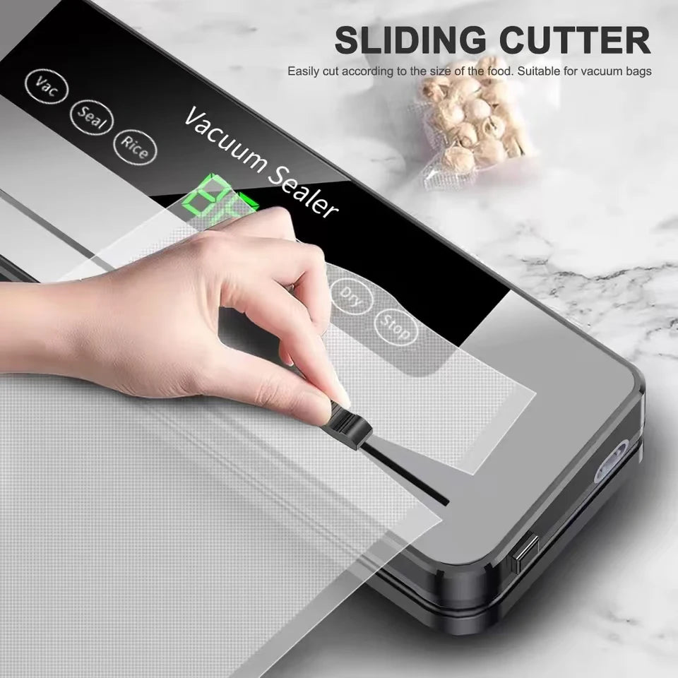 Electric Vacuum Sealer Built-in Cutter, Dry/Wet