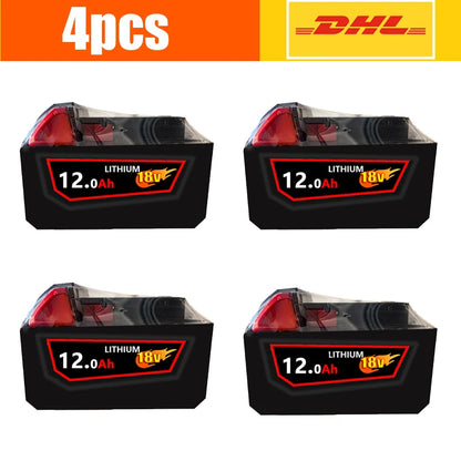 18V, 12.0Ah -M18-HB3 Replacement Battery High Energy for  Original Milwaukee M12-18FC Charger 48-11-1815