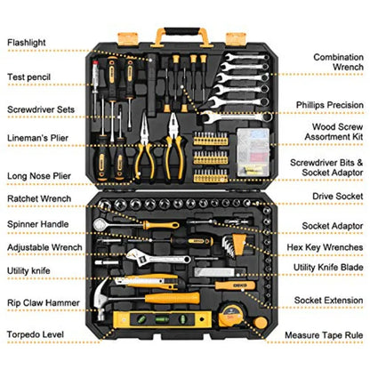 208-Piece - GENERAL HOUSEHOLD TYPE HAND TOOLS SET