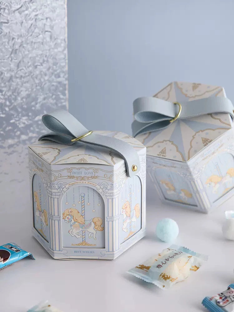 GIFT DISTRIBUTION BOX, CAROUSEL HORSES CANDY BO