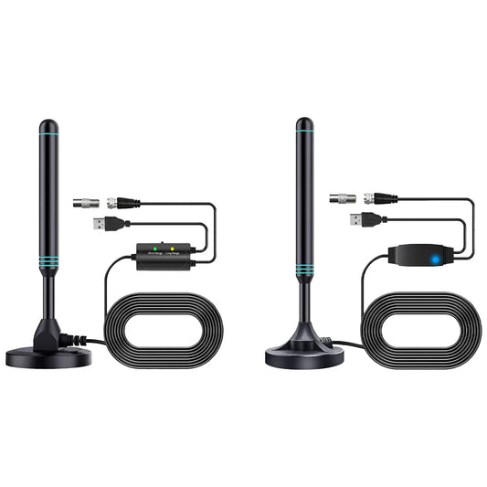 4K/1080P, 480+ MILES - PORTABLE HD ANTENNA W/SIGNAL AMPLIFIER