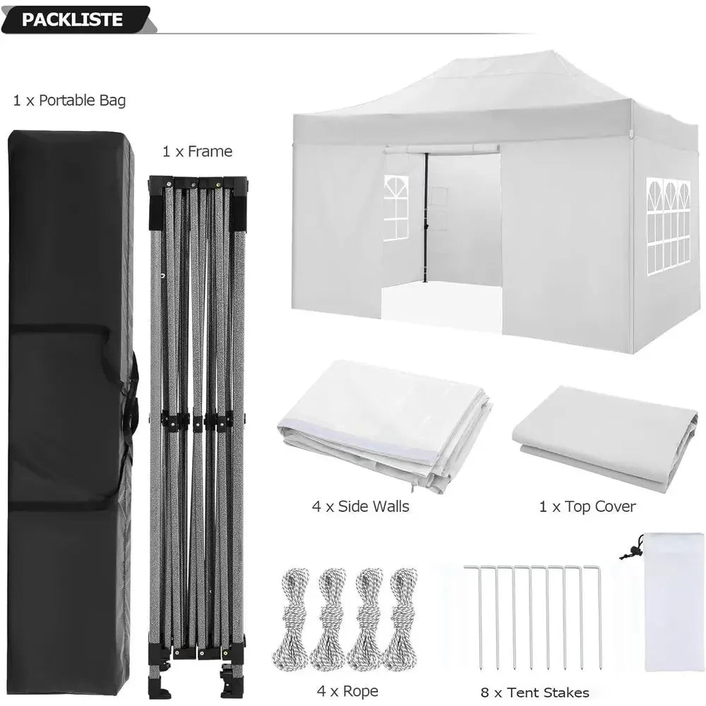10-Foot by 15-Foot - Waterproof Heavy-Duty Outdoor Party Tent W/Sidewalls