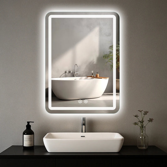20in x 28in - LED FOGLESS BATHROOM VANITY MIRROR WALL MOUNTED