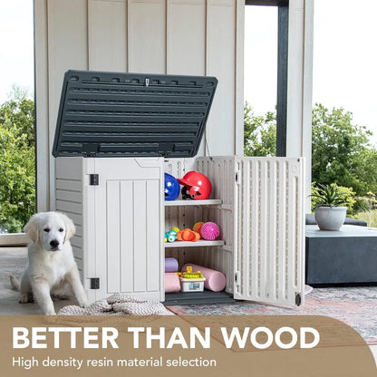 34 Cu ft - HORIZONTAL OUTDOOR STORAGE SHED CABINET