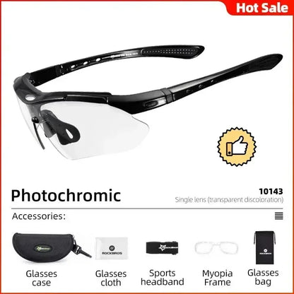 PHOTOCHROMIC UNISEX ROAD RACING CYCLING SUNGLASSES EYEWEAR