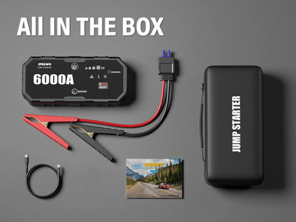 12V, 6000A - PORTABLE JUMP STARTER POWER BANK CHARGING DEVICE
