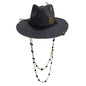 Beach Hat Punk Pearl Chain Crown Sun Hat