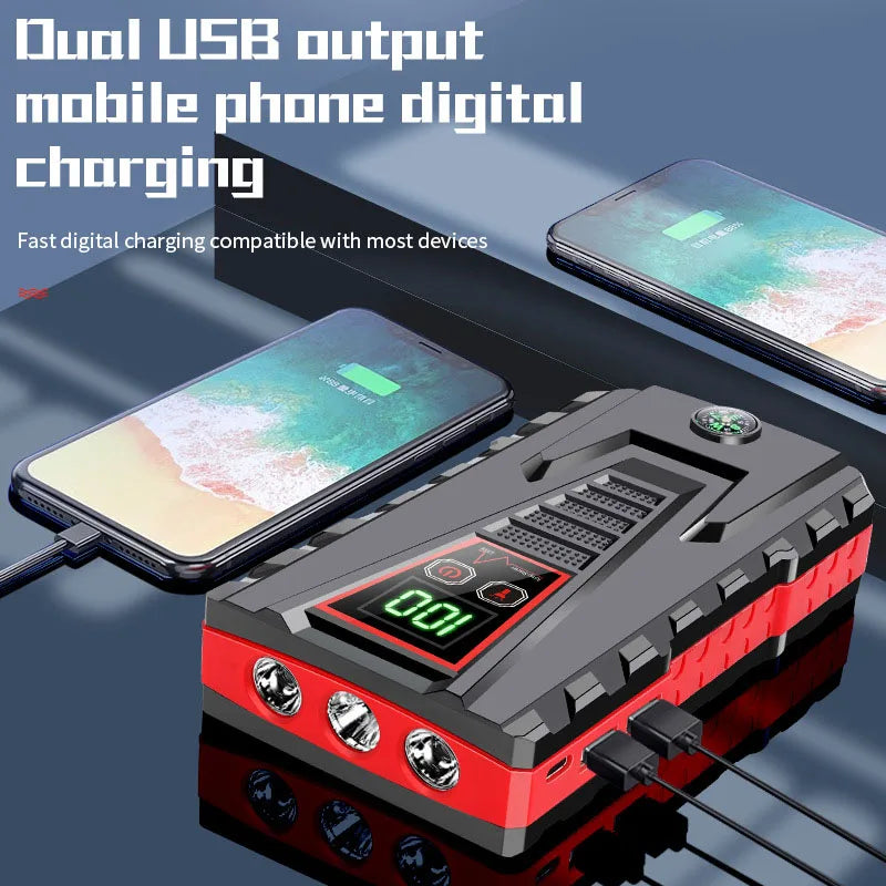 99800mAh, 5000A - PORTABLE CAR/TRUCK JUMP STARTER POWER BANK