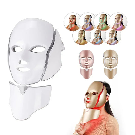 7-Colors Anti-Aging LED Face Neck Beauty Skin Care