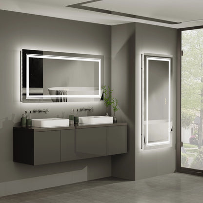 48 inches X 24 inches - LED LIGHTED VANITY MIRROR W/MEMORY, ANTI-FOG