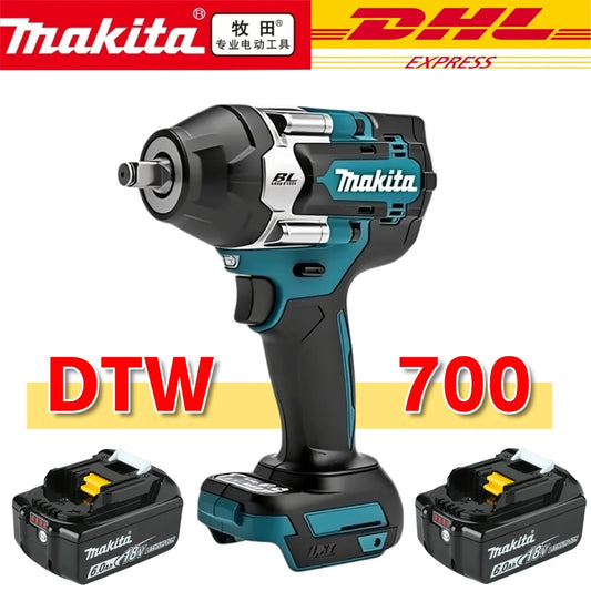 18-Volt, 1000NM - Makita DTW700 Cordless Variable Speed Impact Wrench Brushless