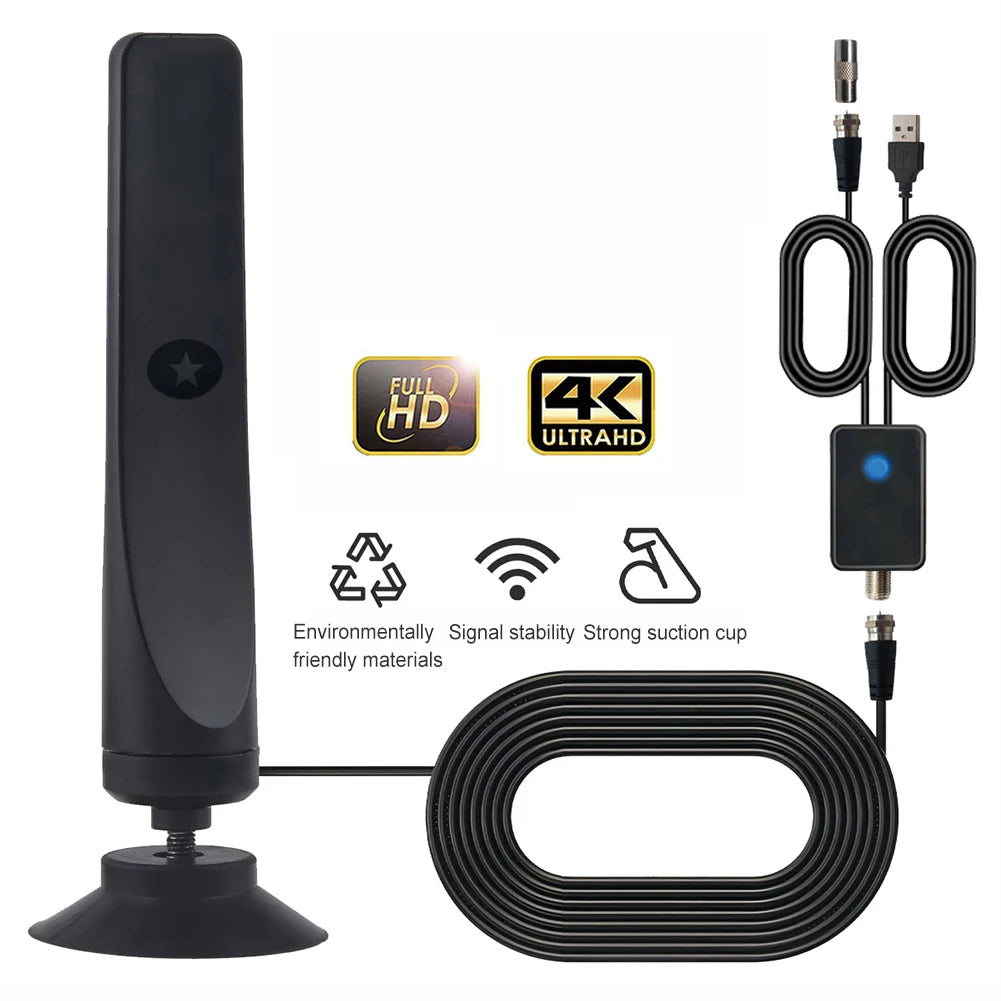 50-MILES - 4K HD DIGITAL TV ANTENNA WITH AMPLIFIER BOOSTER