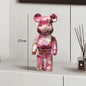 27cm - PAINTED GRAFFITI BEAR RESIN DESKTOP STATUE/ORNAMENTS