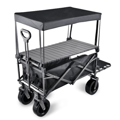 DOUBLE LAYER PORTABLE ROTATING WHEEL CAMPING/UTILITY CART