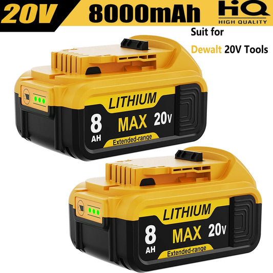 1/2-PACK - 20V MAX 8.0Ah LITHIUM ION REPLACEMENT BATTERIES