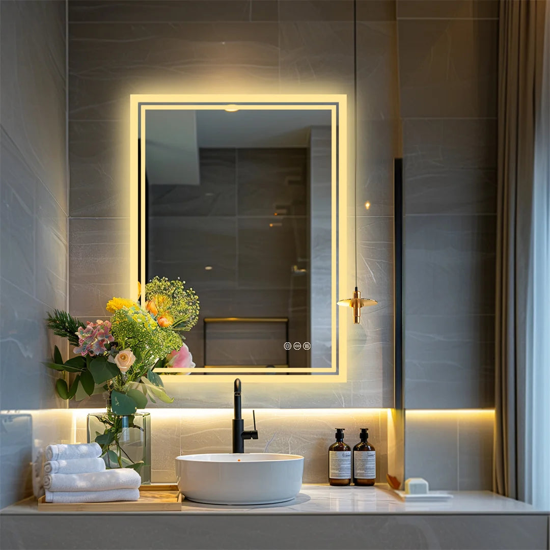FRAMELESS LED ILLUMINATED BACKLIT BATHROOM MIRROR LED