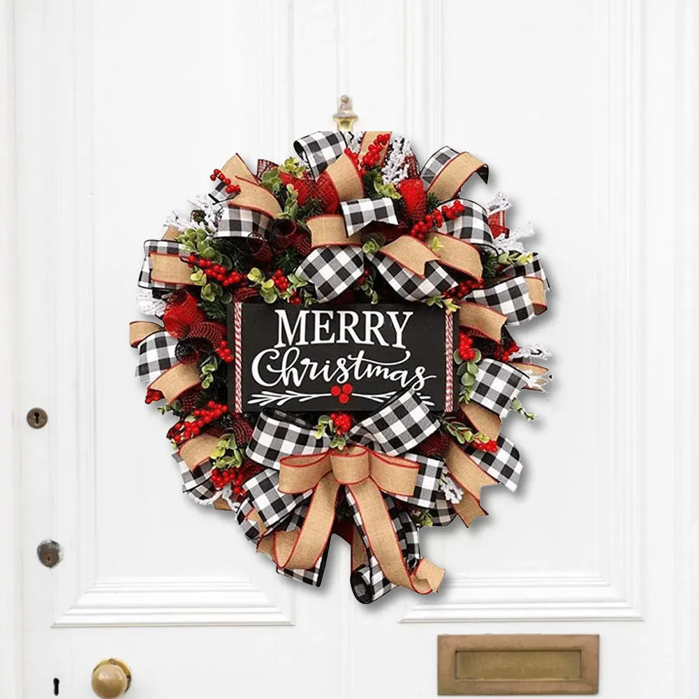 9.84in/14.96in/7.72in - CHRISTMAS HOLIDAY ART FRONT DOOR WREATHS