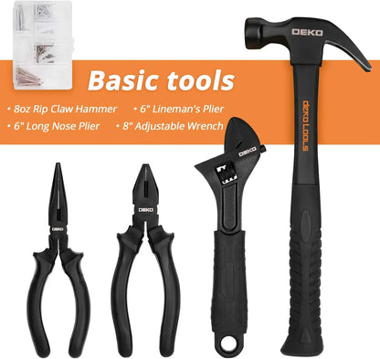 218-Piece - PROFESSIONAL GENERAL HOUSEHOLD HAND TOOL KIT