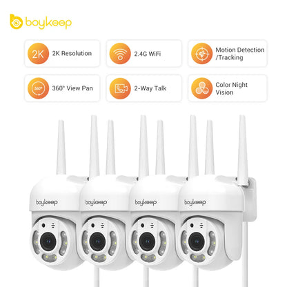 3MP, 2.4GHz, WiFi OUTDOOR SURVEILLANCE SYSTEM IP SMART MONITOR