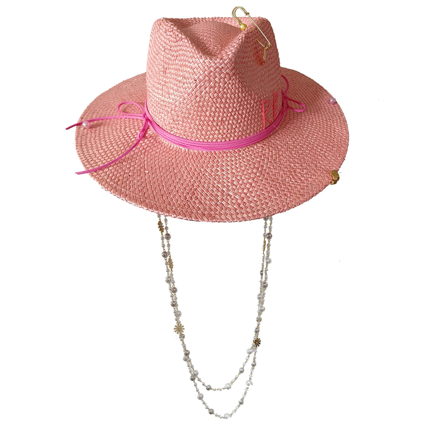 Beach Hat Punk Pearl Chain Crown Sun Hat