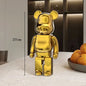27cm - PAINTED GRAFFITI BEAR RESIN DESKTOP STATUE/ORNAMENTS