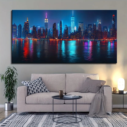 1.5in FRAMED - NEW YORK CITY SKYLINE CANVAS POSTER