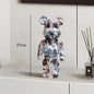 27cm - PAINTED GRAFFITI BEAR RESIN DESKTOP STATUE/ORNAMENTS