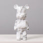 27cm - PAINTED GRAFFITI BEAR RESIN DESKTOP STATUE/ORNAMENTS