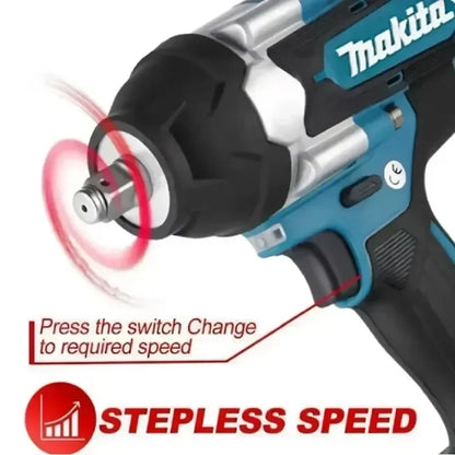 18-Volts - Makita DTW700 Variable Cordless Impact Wrench Brushless Motor Auto Stop