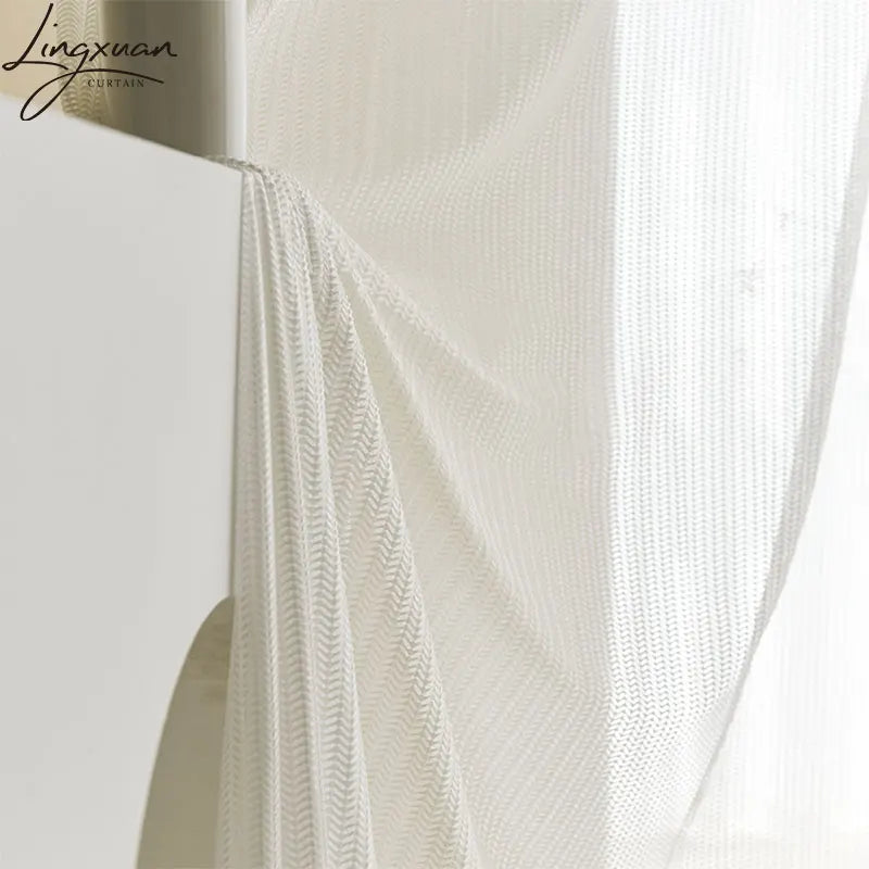 LUXURIOUS FISHBONE SHEER CURTAINS/DRAPES DECOR