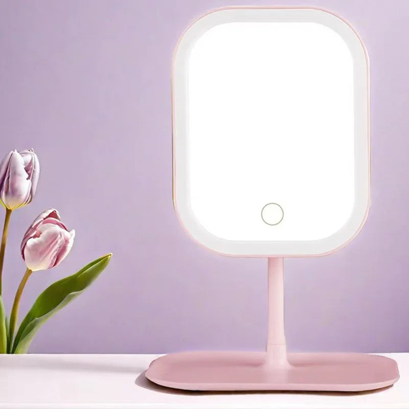 3-COLOR LED LIGHT DESKTOP VANITY MAKEUP MIRROR