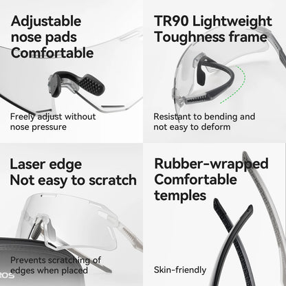 MEN'S PHOTOCHROMIC MTB ROAD CYCLING EYEWEAR SUNGLASSES