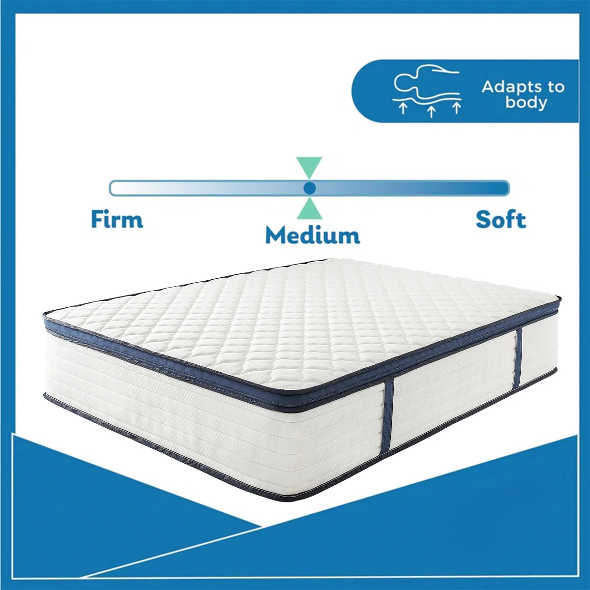 QUEEN SIZE GEL MEMORY FOAM HYBRID MATTRESS