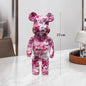 27cm - PAINTED GRAFFITI BEAR RESIN DESKTOP STATUE/ORNAMENTS