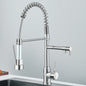 PULL-DOWN CRANE STYLE SPRING KITCHEN SINK FAUCET
