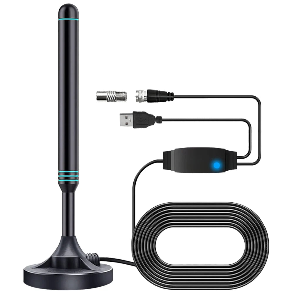 4K/1080P - 480-Mile Range HD Digital Outdoor TV Antenna W/Signal Amplifier
