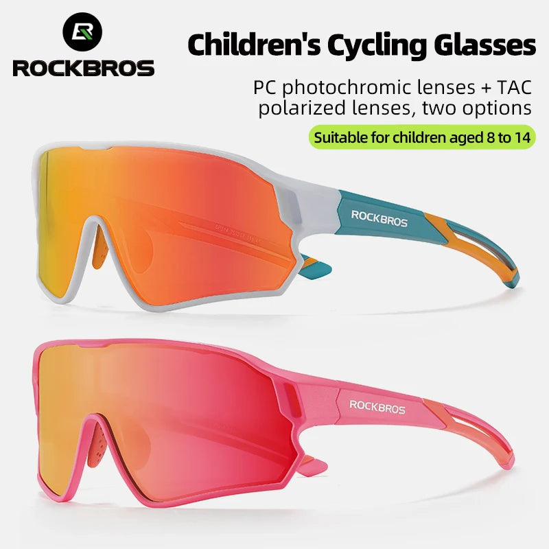 CHILDREN'S POLARIZED PHOTOCHROMIC LENSE CYCLING GLASSES