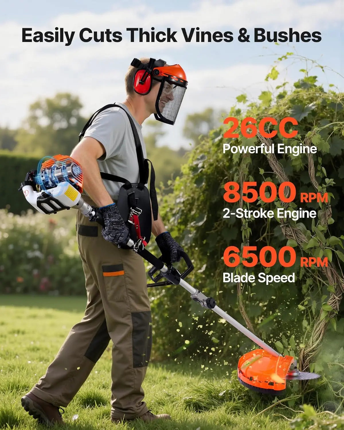 2-Cycle, 7-in-One - Gas Power Hedge/Weed Eater/Extension Pole Trimmer