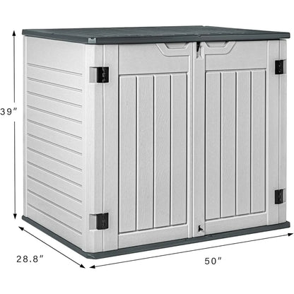 34 Cu ft - HORIZONTAL OUTDOOR STORAGE SHED CABINET